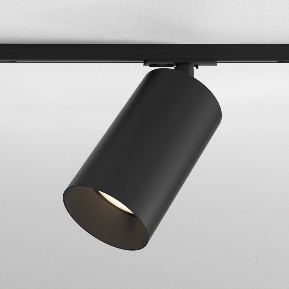 Sleek Matt Black 28.5W LED Ceiling Track Light