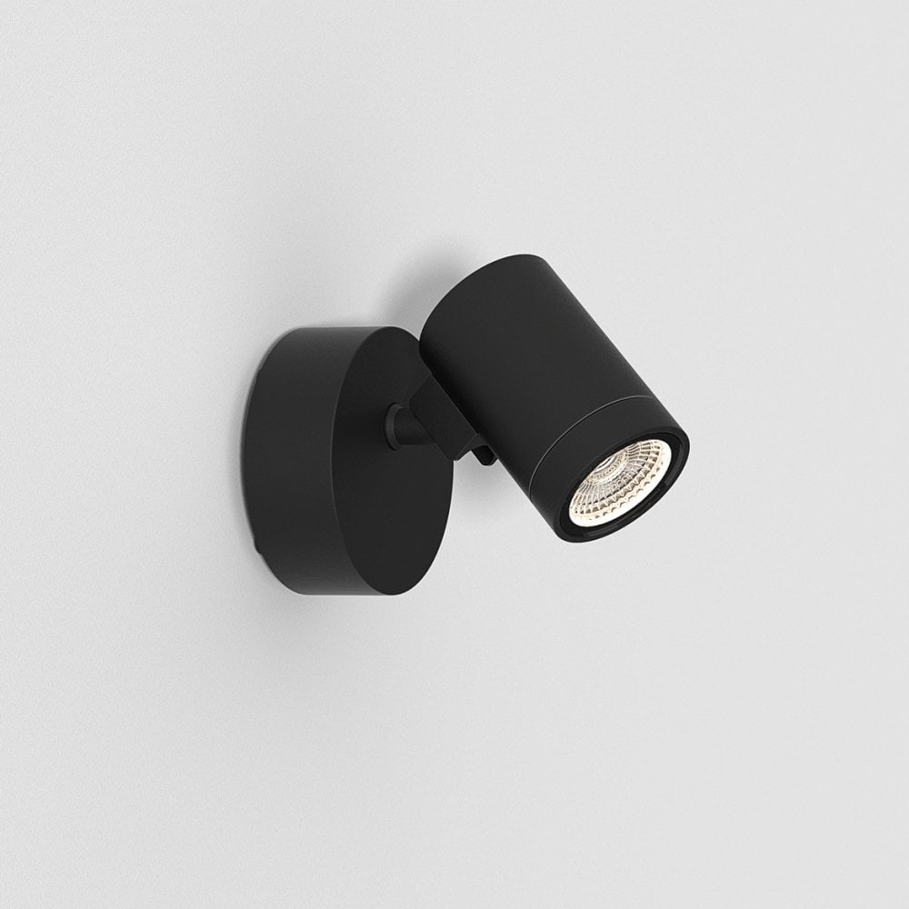 Bayville Textured Black Single LED Wall Light
