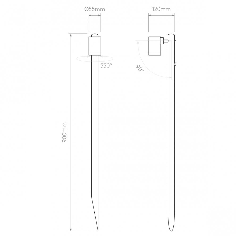 Bayville Outdoor LED Spike Light - Textured Black Finish