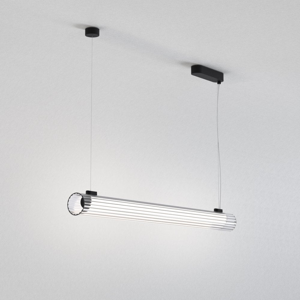 Contemporary Matte Black Pendant Light 1000