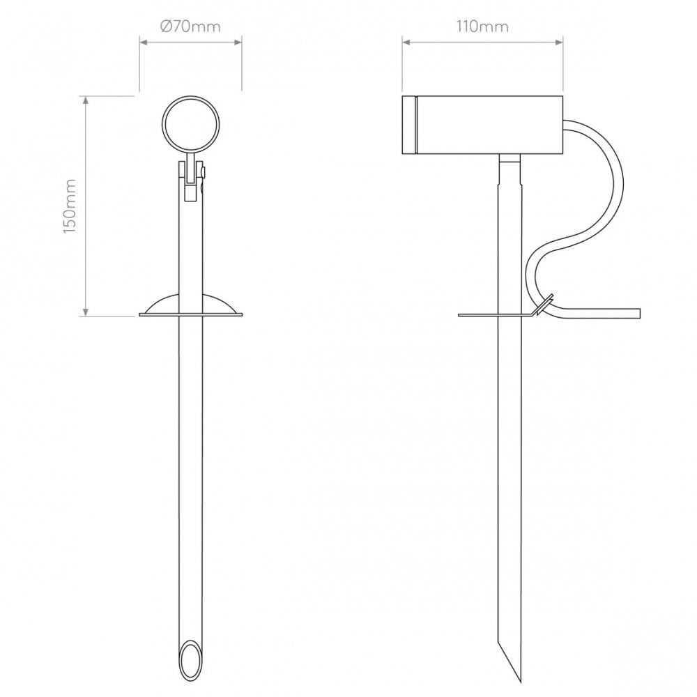 Myos Matte Black Textured LED Fixture