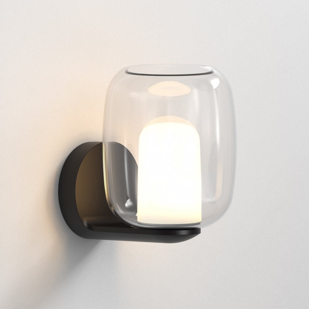 Sleek Aquina Matte Black Wall Light