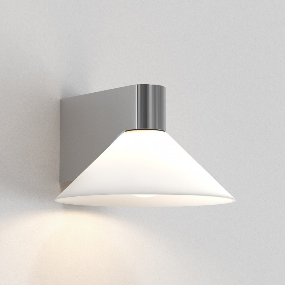 Sleek Chrome Cone Wall Light