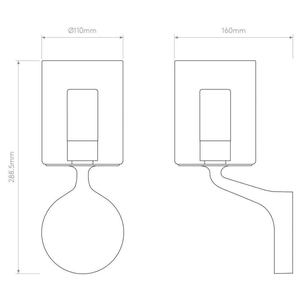 Sleek Elena Polished Chrome Wall Light
