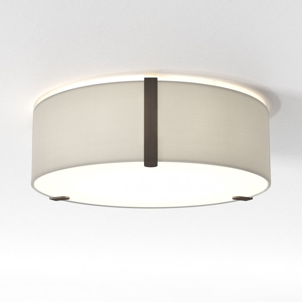 Salina 400 Contemporary Putty Fabric Ceiling Light Fixture