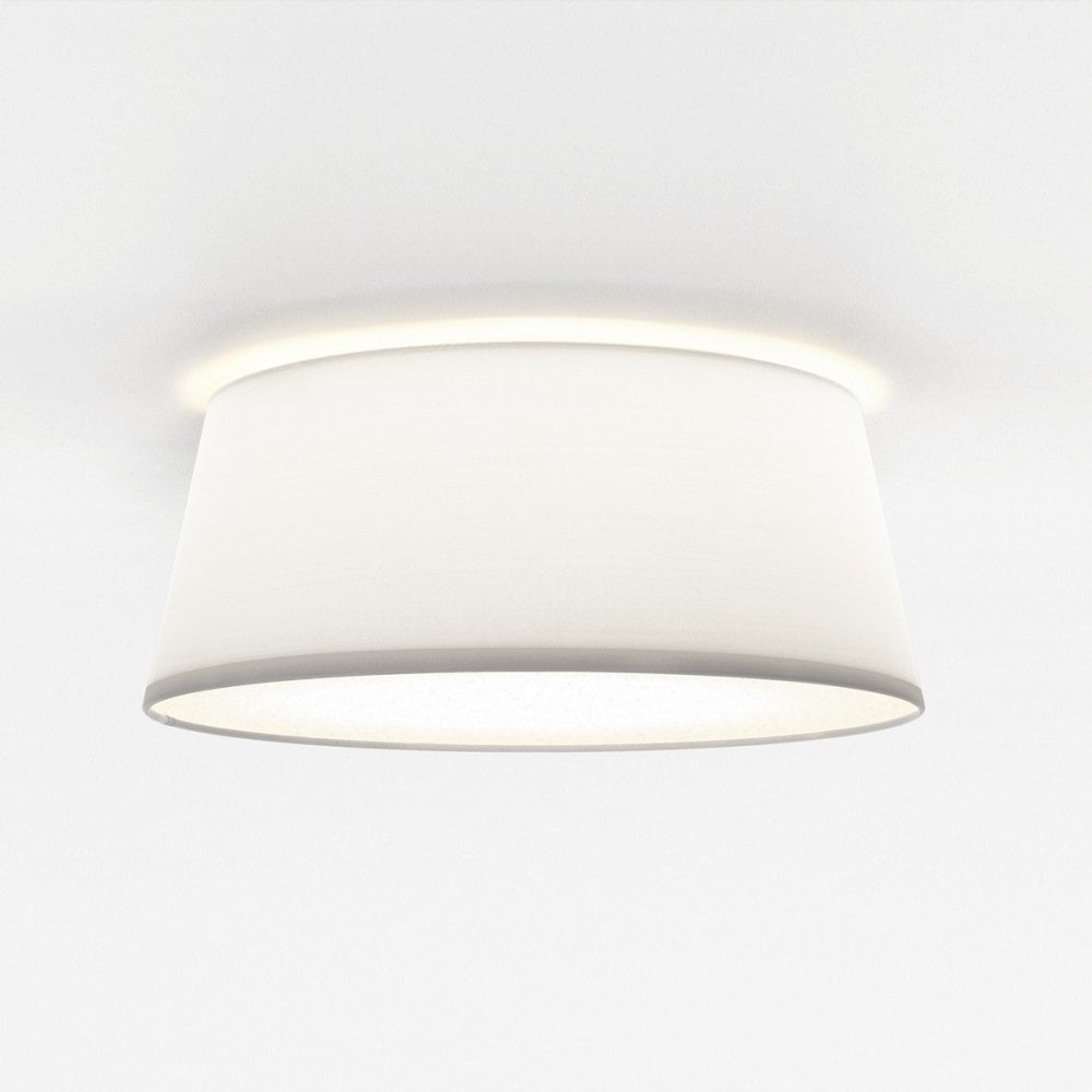 Elegant White Fabric Ceiling Light Fixture