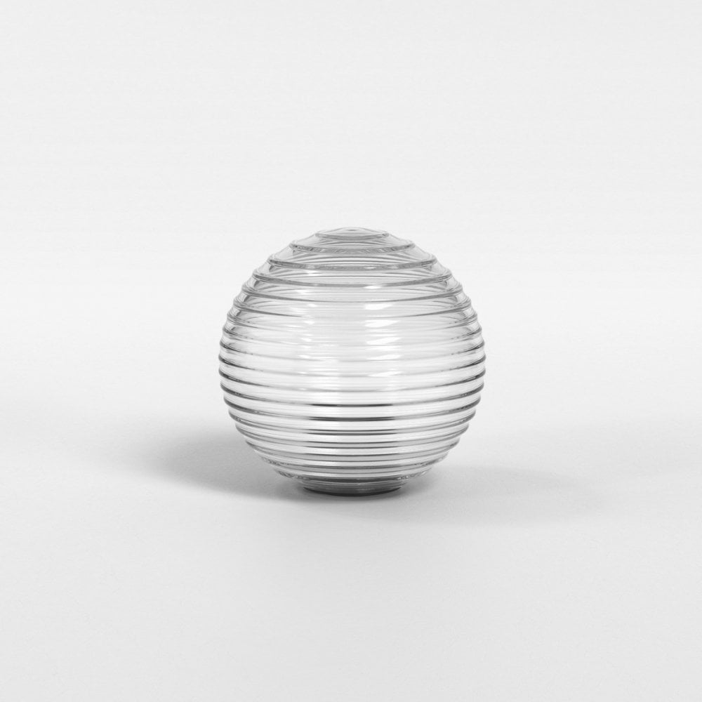 Tacoma Clear Ribbed Glass Pendant