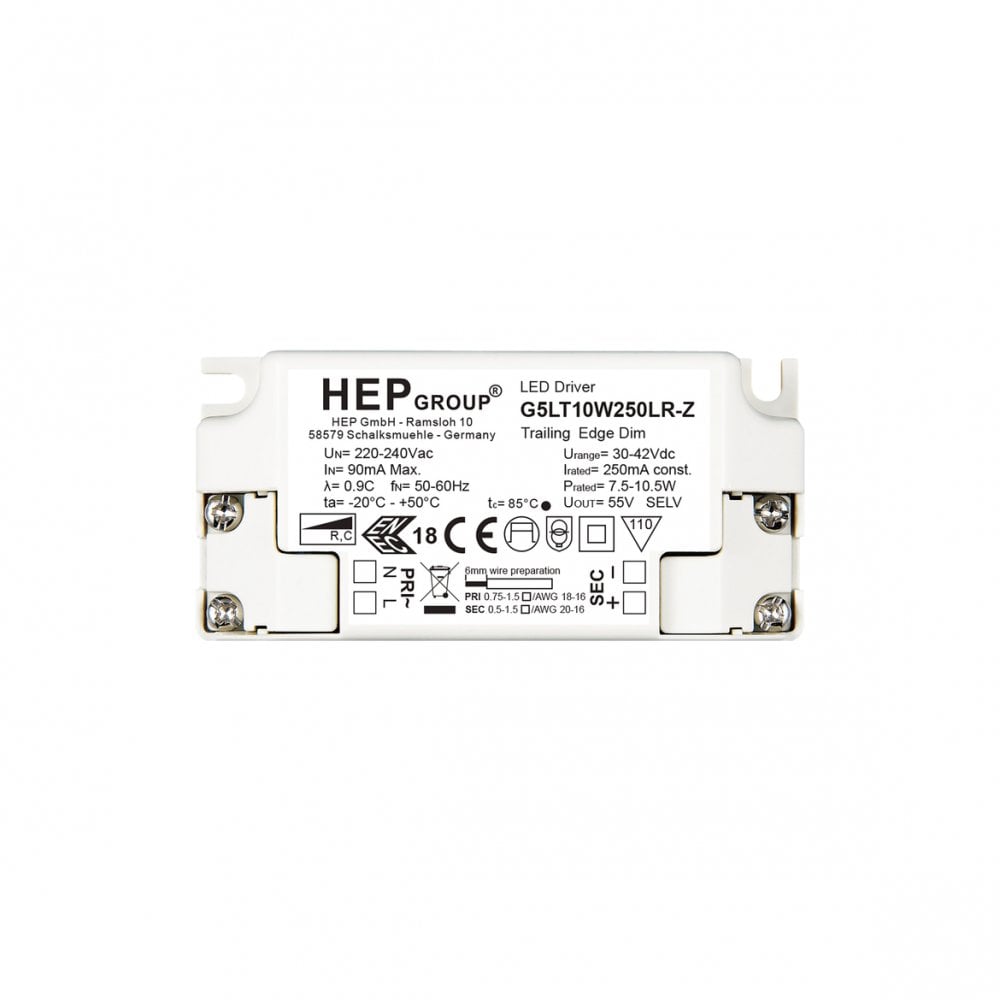 Compact White LED Driver 250mA 10.5W with Phase Dimming Capability