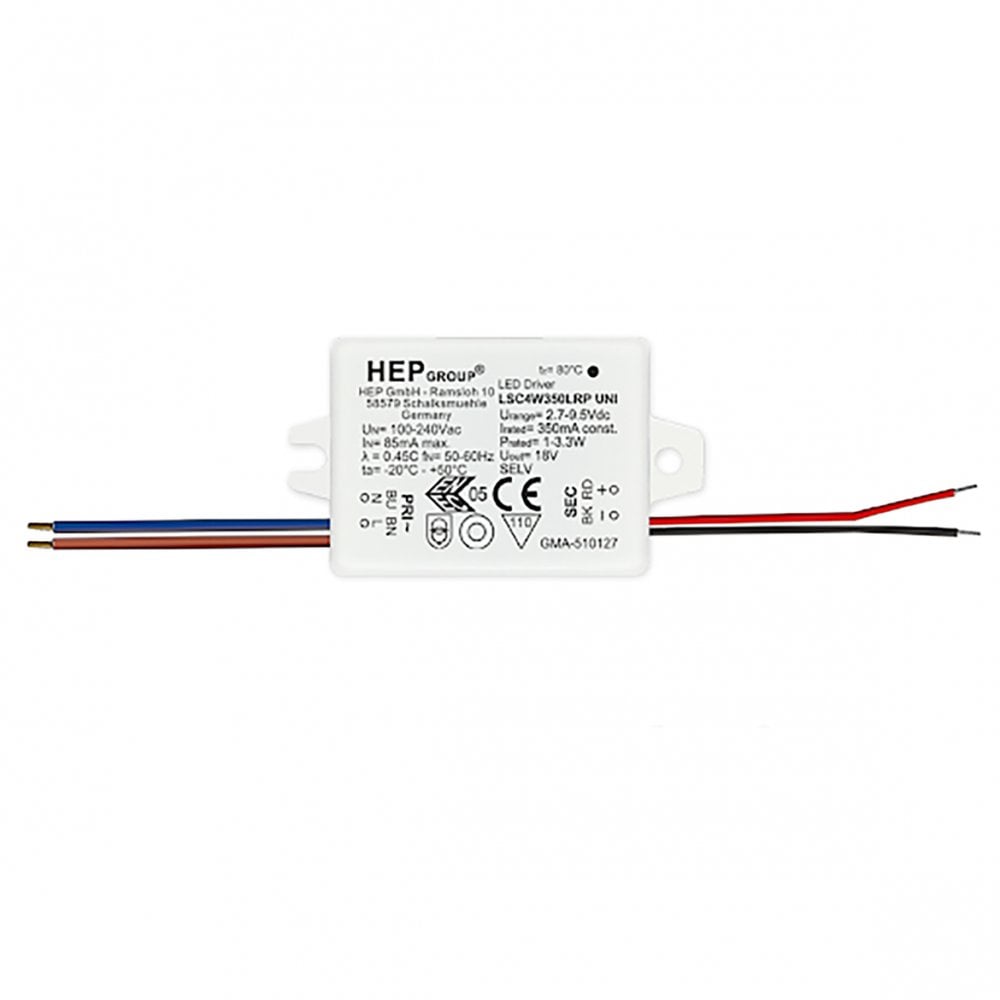 Compact 350mA LED Driver 1-3.3W with IP20 Rating