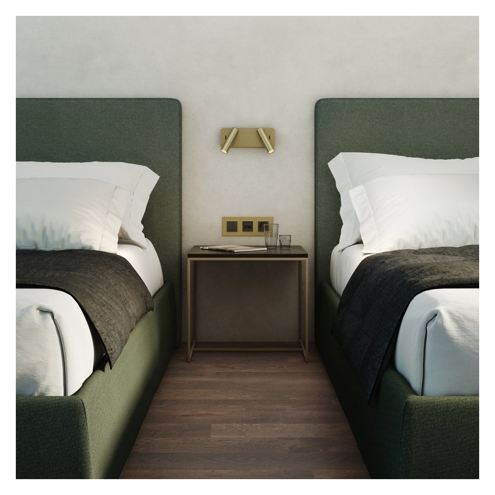 Enna Twin Light in Elegant Matt Gold Finish