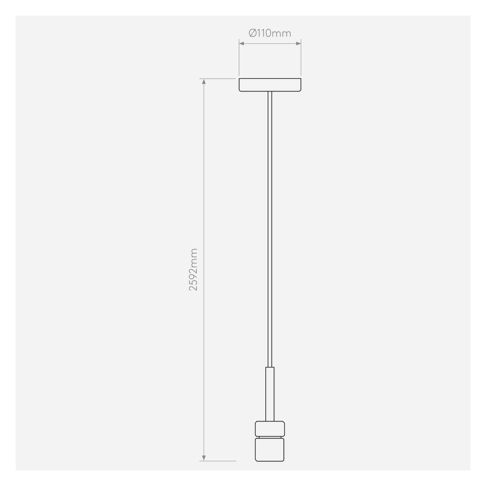 Bronze Pendant Suspension Kit with Adjustable Braided Cable