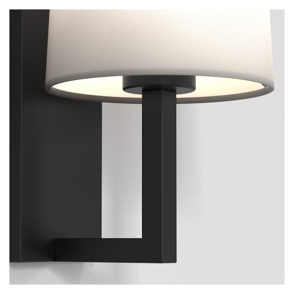 Riva 350 Sleek Matte Black Wall Light