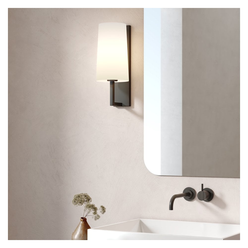 Riva 350 Sleek Matte Black Wall Light