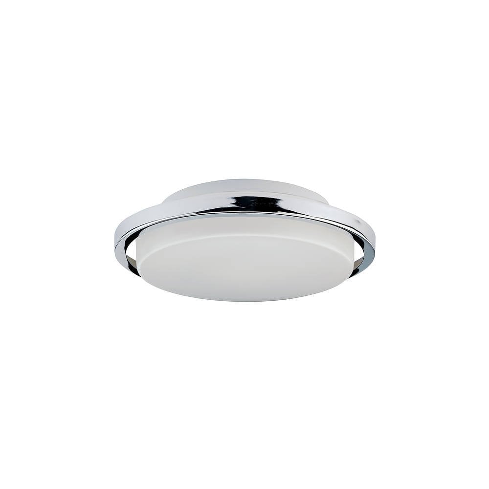 Sleek Polished Chrome Disc Flush Mount Light