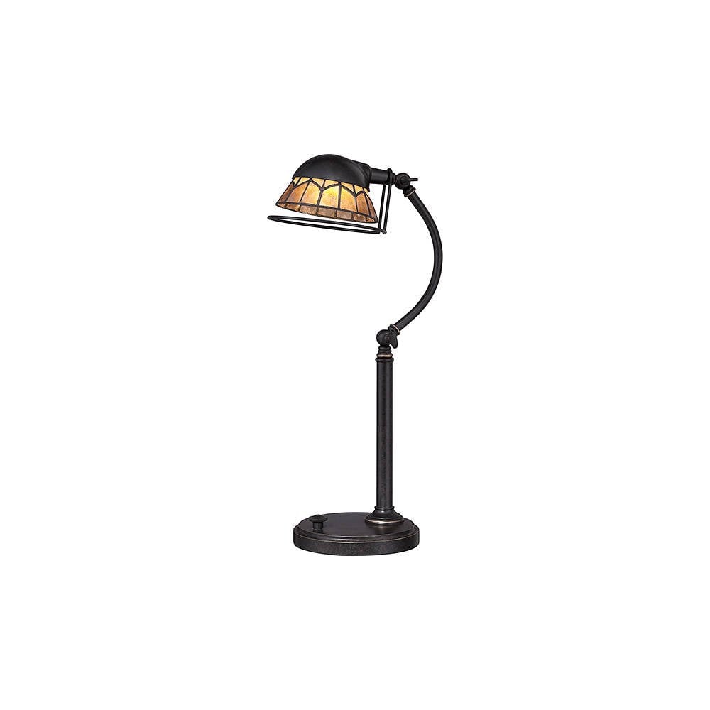 Whitney Lux LED Table Lamp in Imperial Bronze with Mica Shade