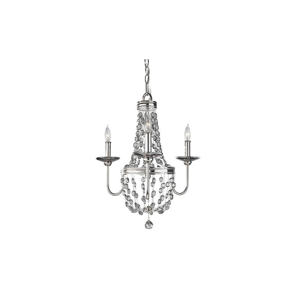Malia 3-Light Polished Nickel Interior Chandelier