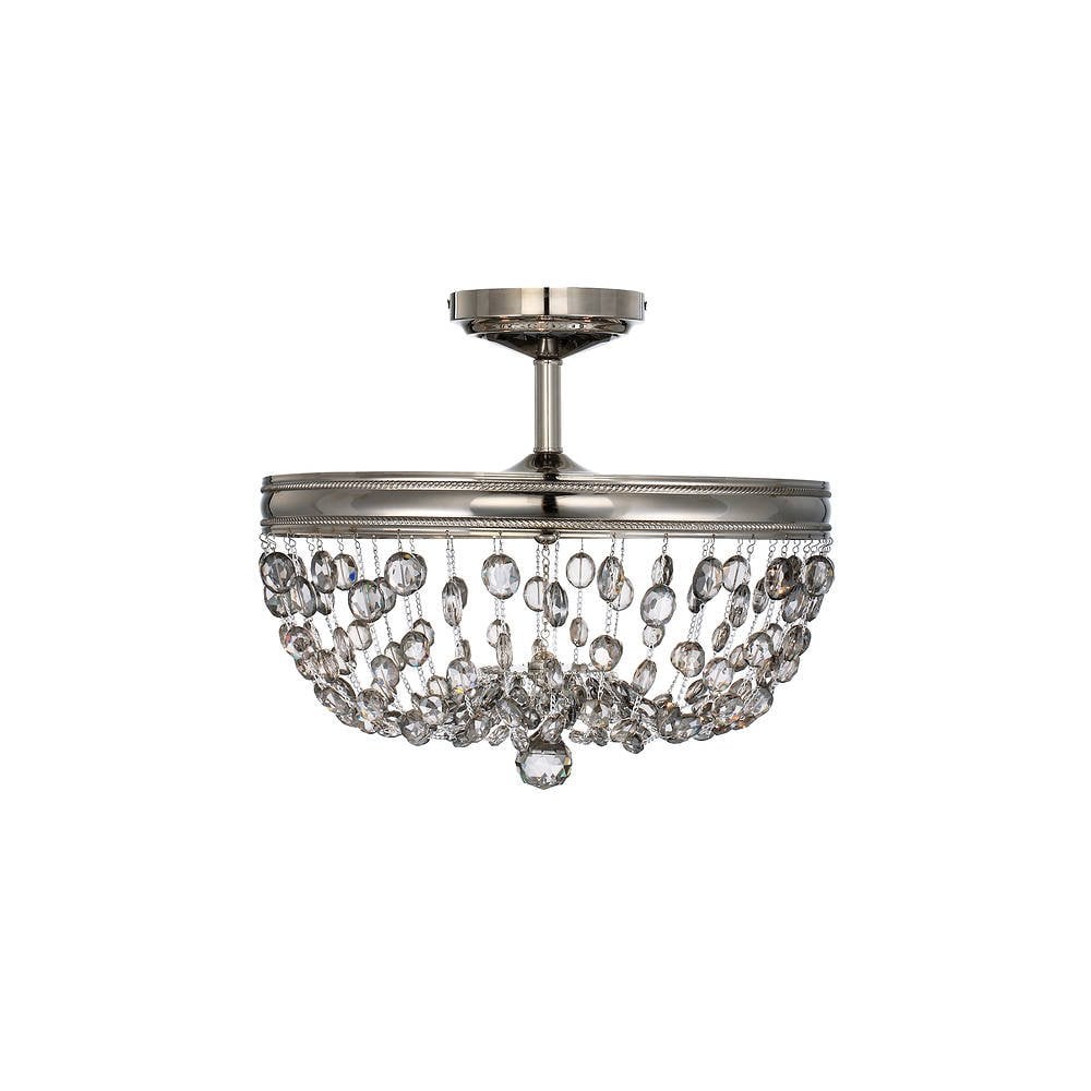 Malia 3-Light Crystal Elegance Flush Mount