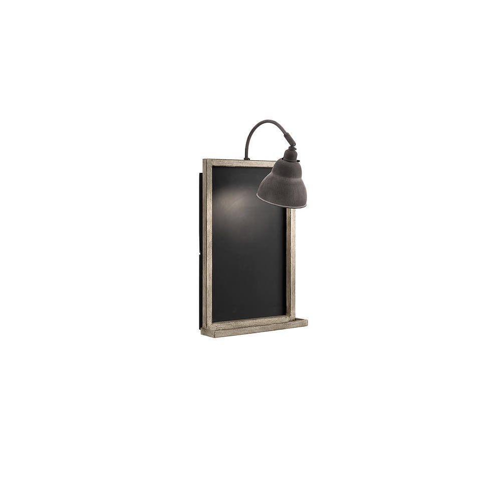 Rustic Chalkboard Wall Sconce with Weathered Zinc Finish