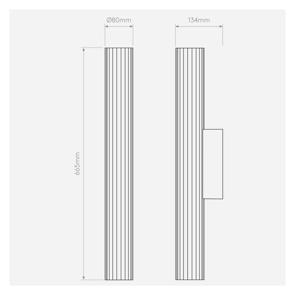 Elegance 665: Modern Matte Gold LED Wall Light