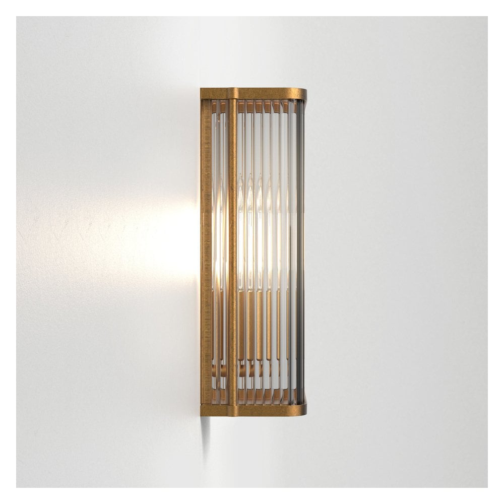 Avignon Square Antique Brass Wall Light