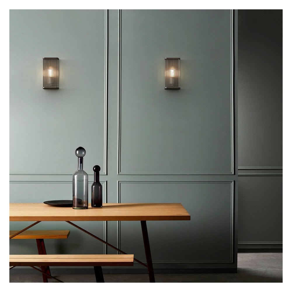 Avignon Square Antique Brass Wall Light
