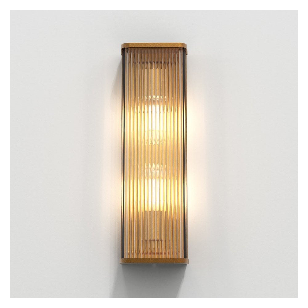 Avignon Antique Brass Square Wall Light