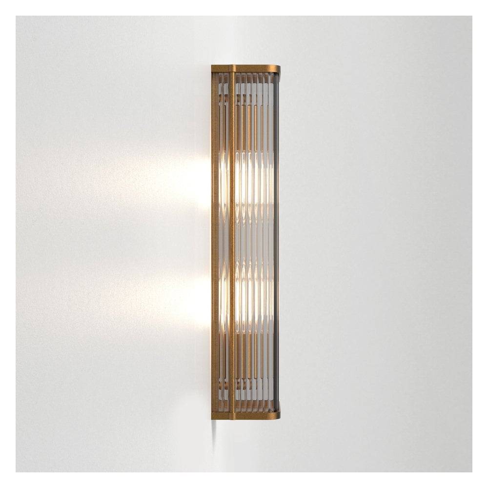 Avignon Antique Brass Square Wall Light