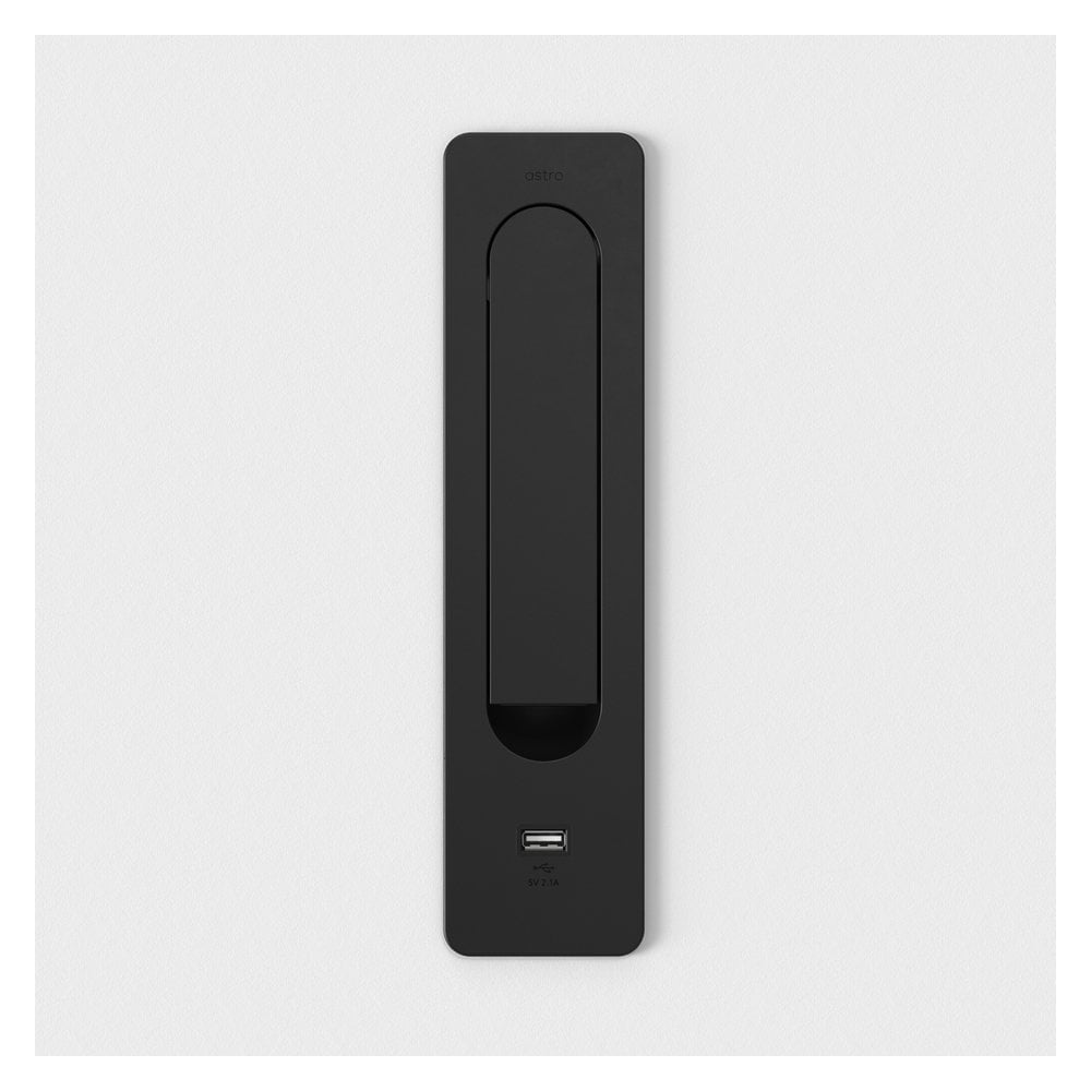 Keta USB Matte Black LED Wall Light