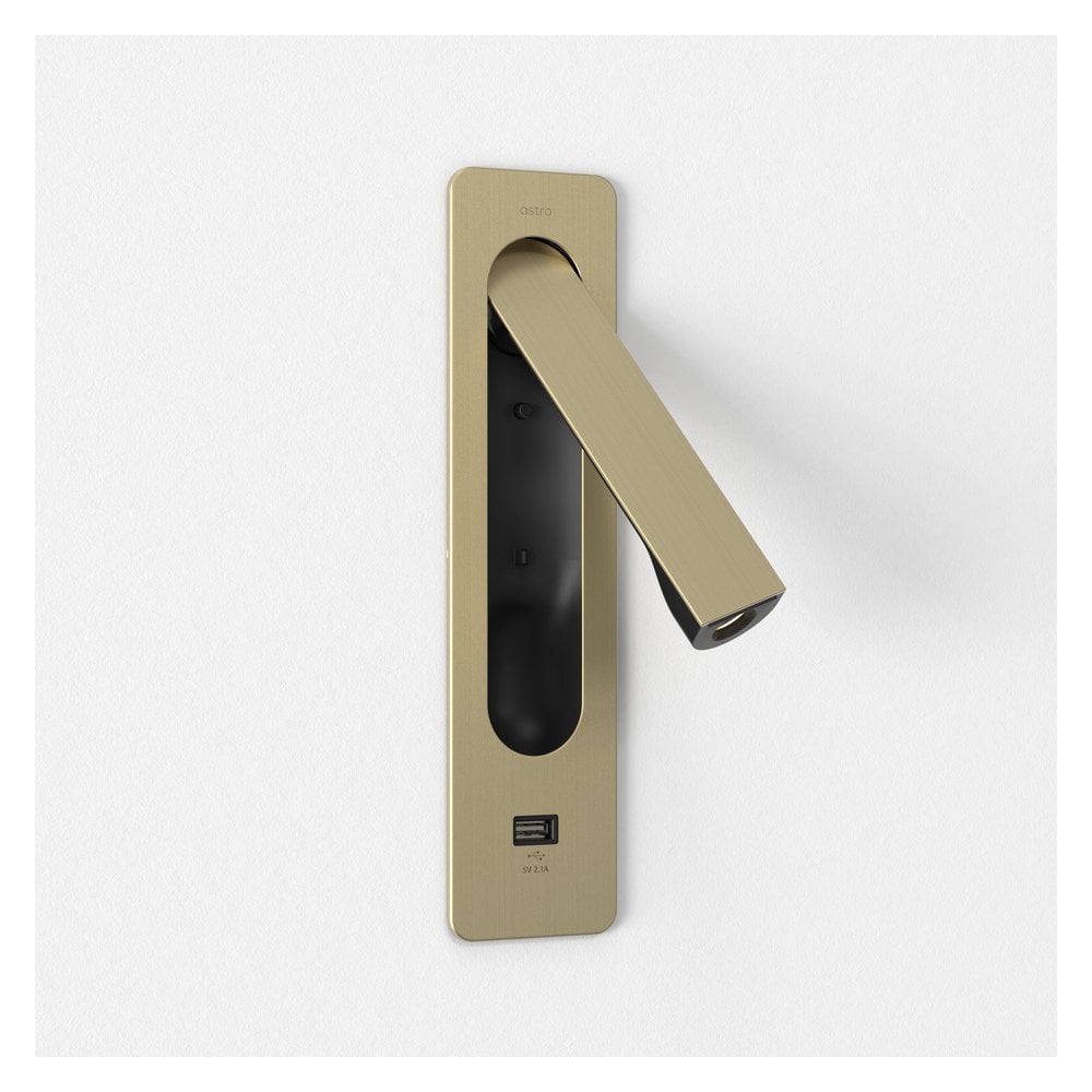 Keta USB Matte Gold LED Wall Light