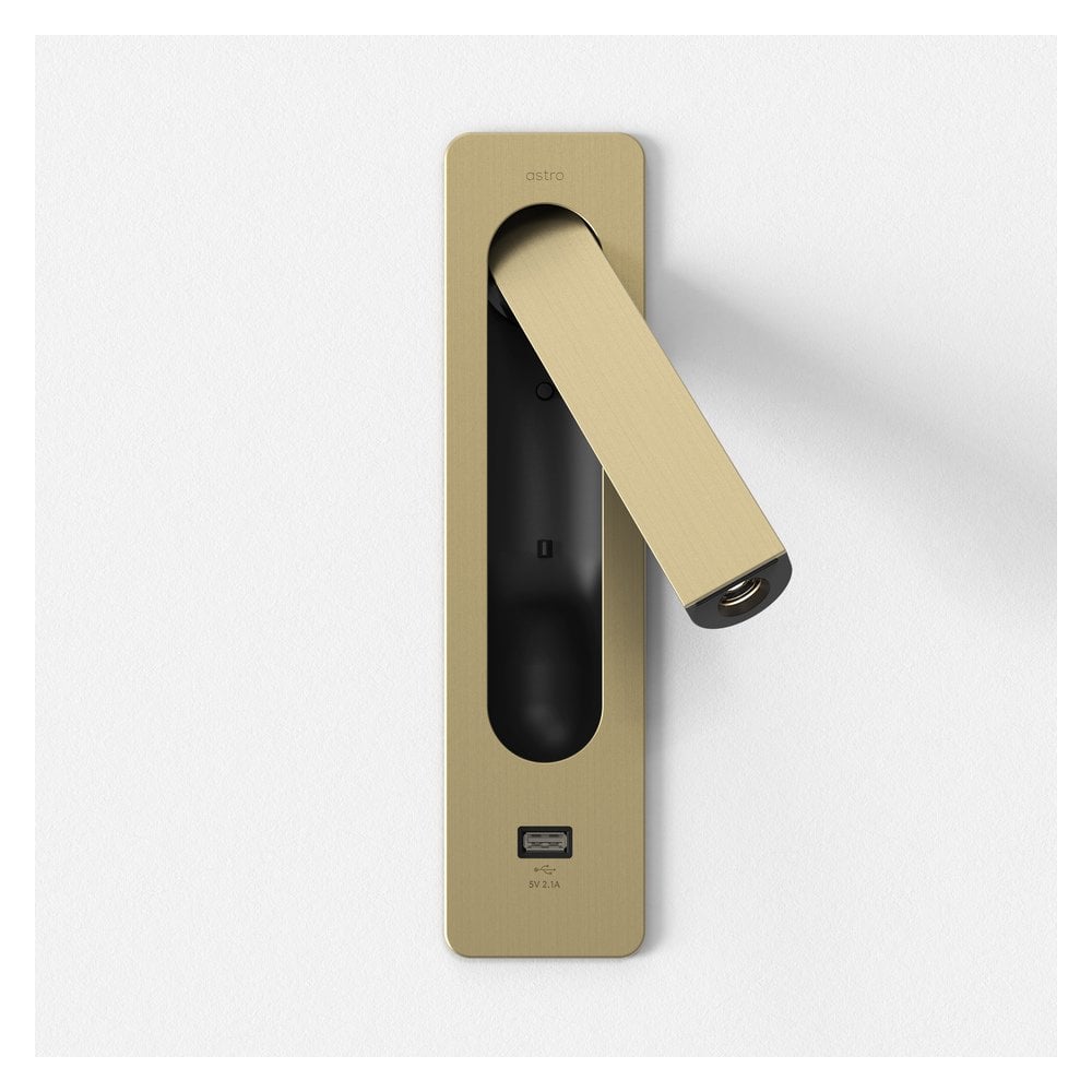 Keta USB Matte Gold LED Wall Light