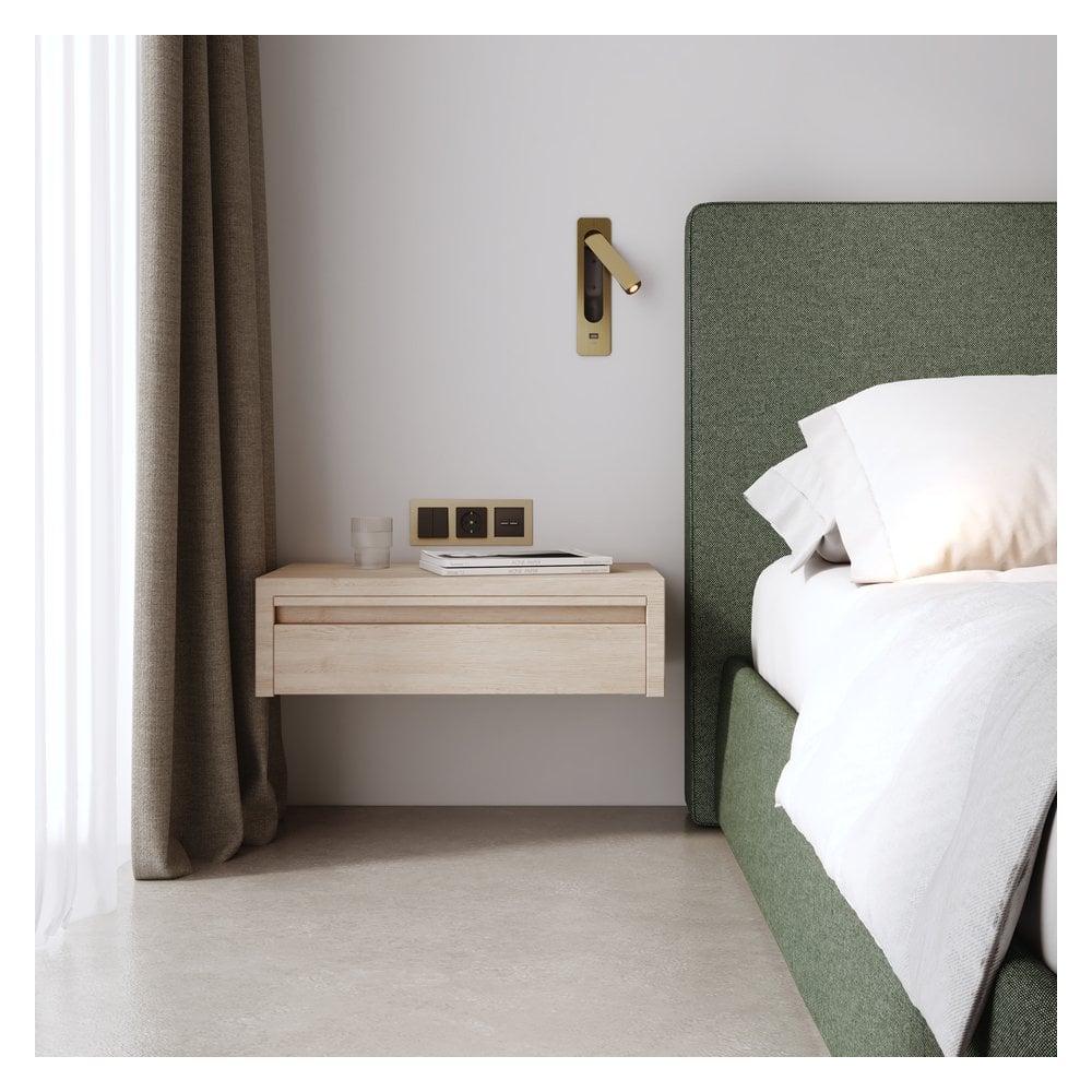 Keta USB Matte Gold LED Wall Light