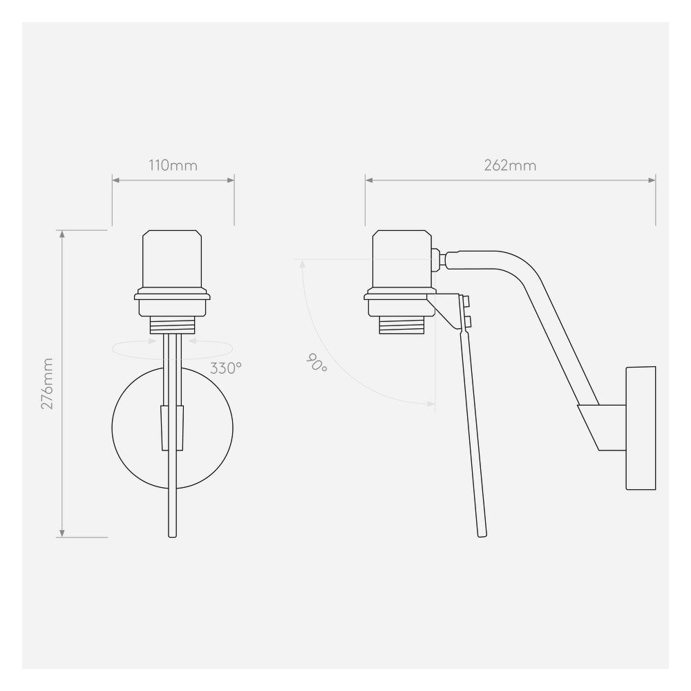 Sleek Black Wall Sconce