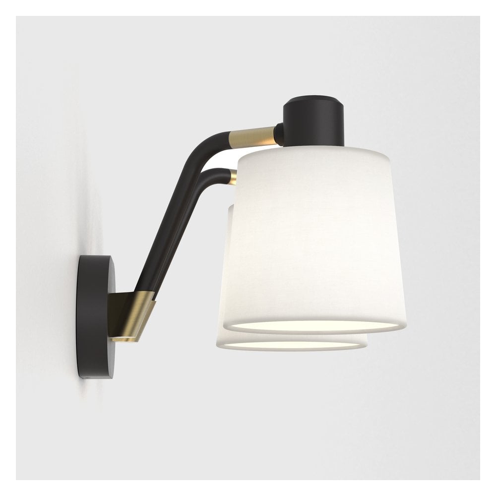 Edward Twin Matte Black Wall Light Fixture