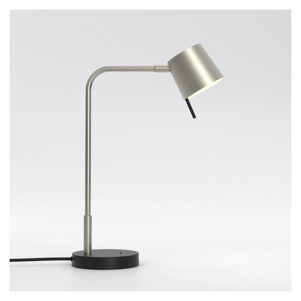 Miura Desk Lamp with USB Port in Matt Nickel Finish