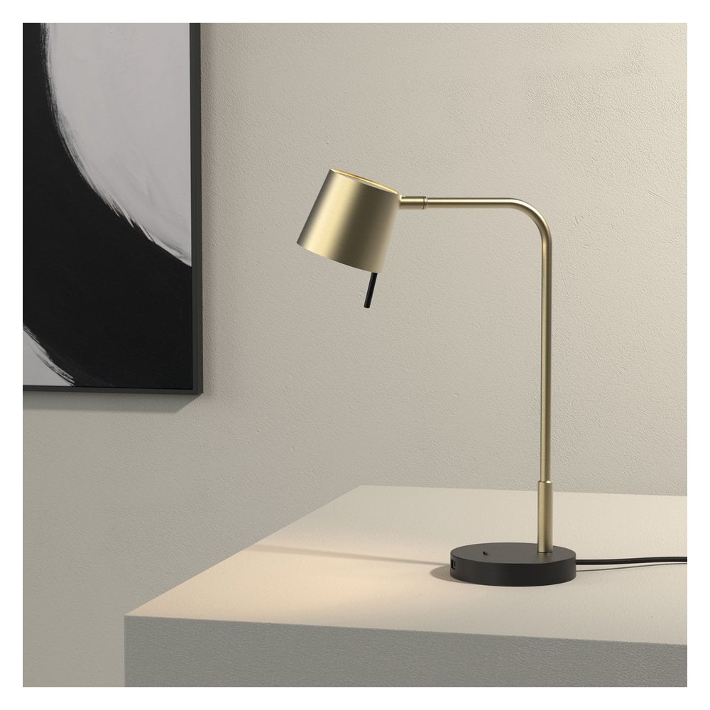 Miura LED Desk Lamp in Matte Gold Finish