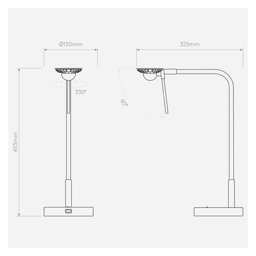 Miura LED Desk Lamp in Matte Gold Finish