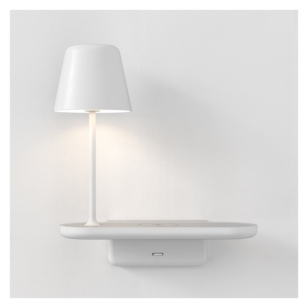 Sleek Matt White Adjustable Wall Lamp