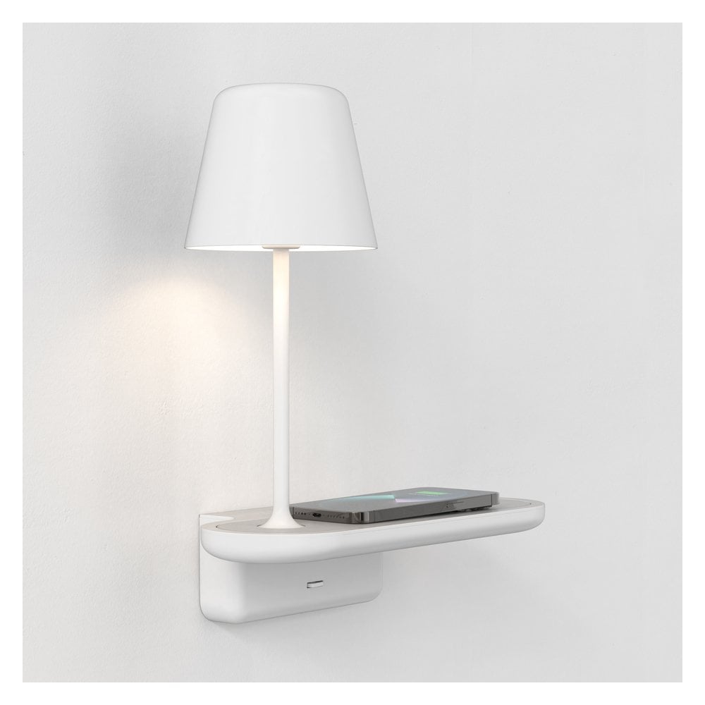 Sleek Matt White Adjustable Wall Lamp