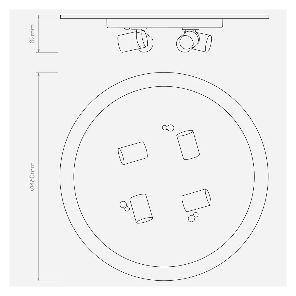 Elegant White Ceiling Fixture - Base 460