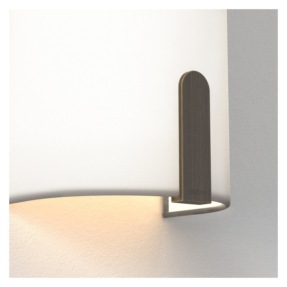 Elba 400 Wall Light in Elegant White Fabric Finish