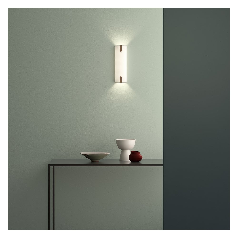 Elba 400 Wall Light in Elegant White Fabric Finish
