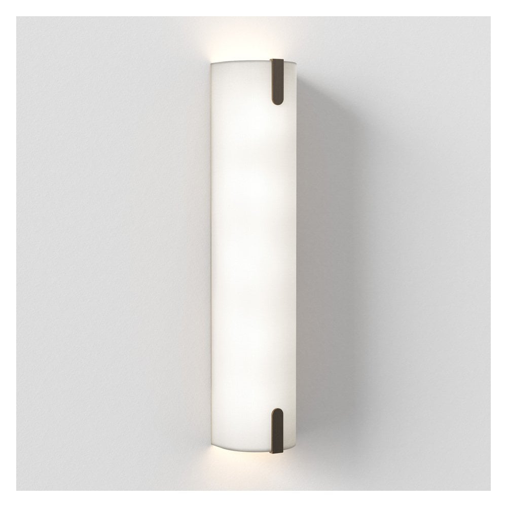 White Fabric Elba 600 Wall Light Fixture