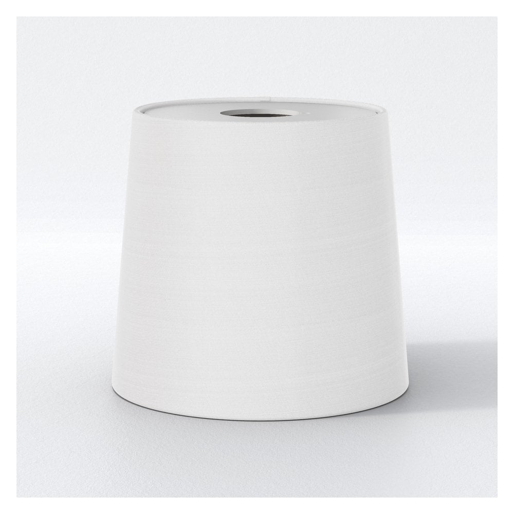 White Tapered Drum Lamp Shade - E27 Socket Size