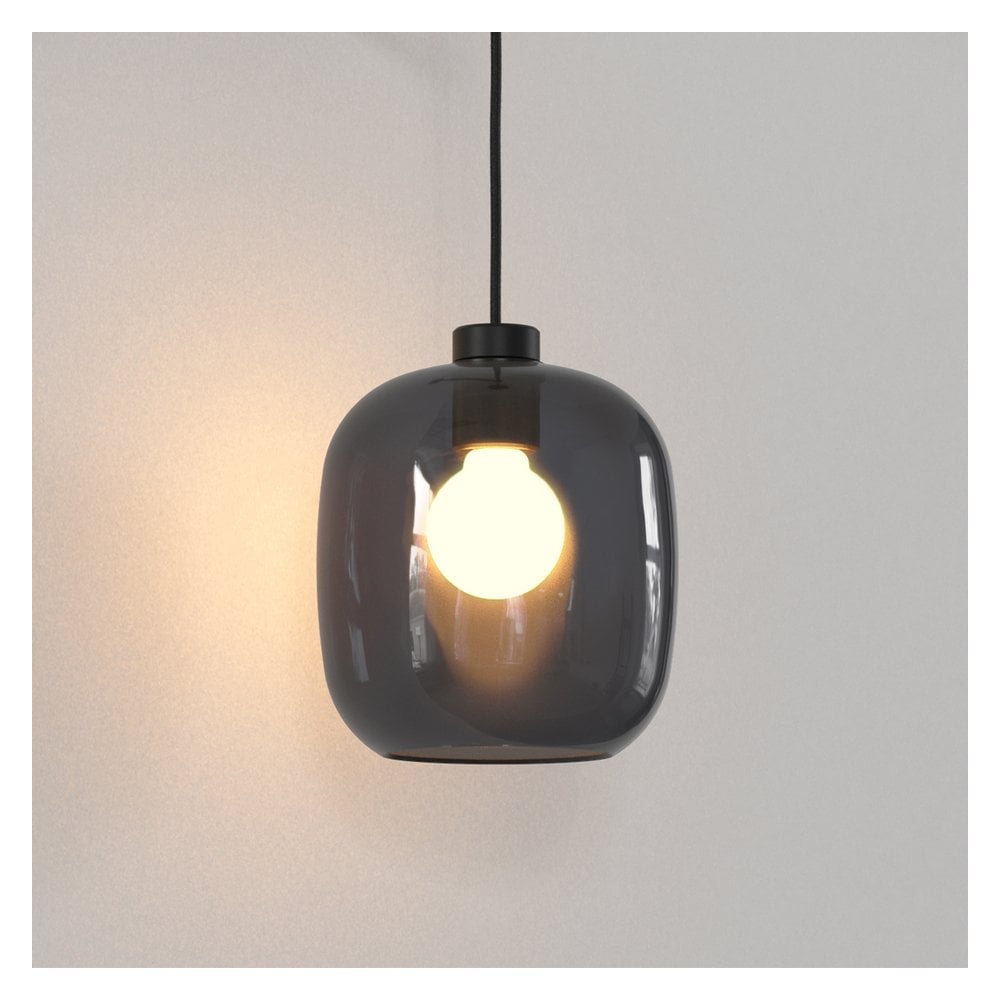 Elegant Smoke Ellipse Glass Shade 220