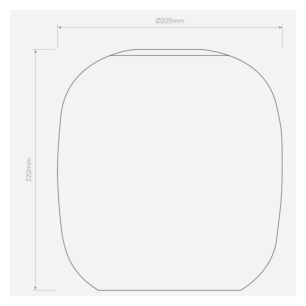 Elegant Smoke Ellipse Glass Shade 220