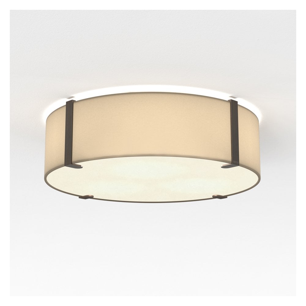 Elba Circular 450 in Putty Finish with Poly-Cotton Shade