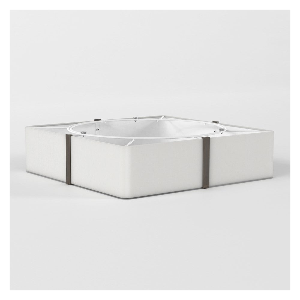 Elba White Square 500 Pendant Light with Shade Diffuser