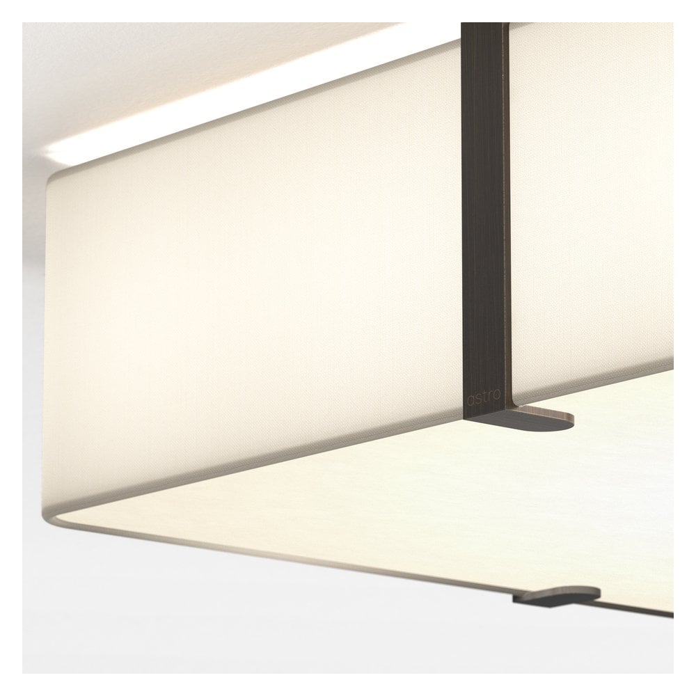 Elba White Square 500 Pendant Light with Shade Diffuser
