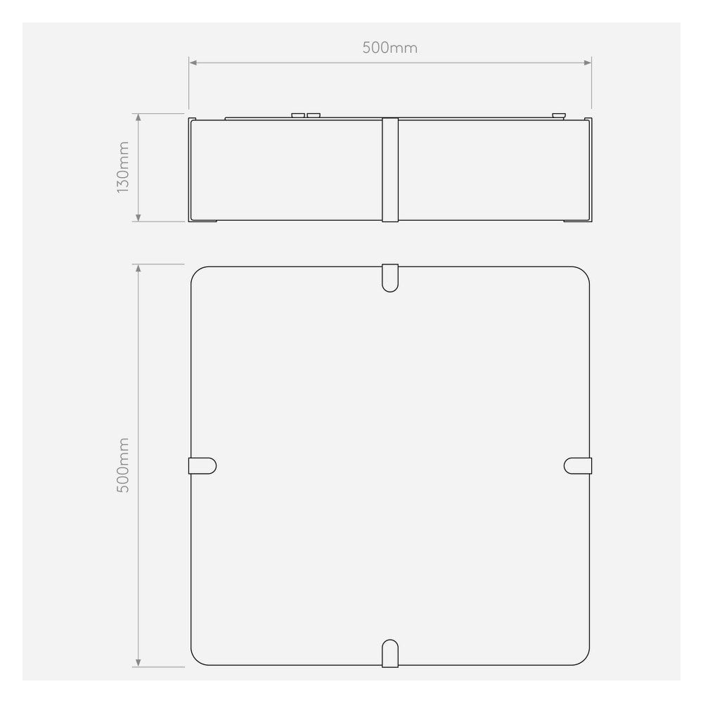 Elba Square 500 Light Fixture in Putty Finish