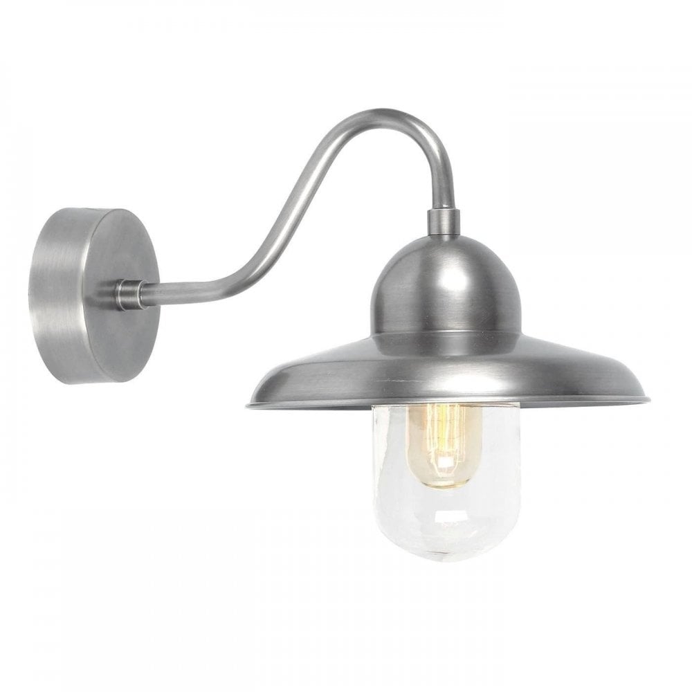 Somerton Vintage Brass Outdoor Wall Lantern in Antique Nickel Finish
